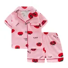 Летняя Пижама для мальчиков и девочек, с принтом животных