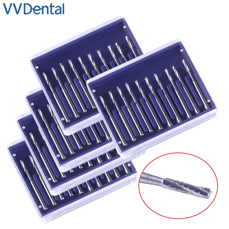 

10 шт./кор. Стоматологическая Бур из карбида вольфрама FG 1/2/3/4/5 круглая 1,6 мм для высокоскоростного наконечника стоматологические боры стомат...