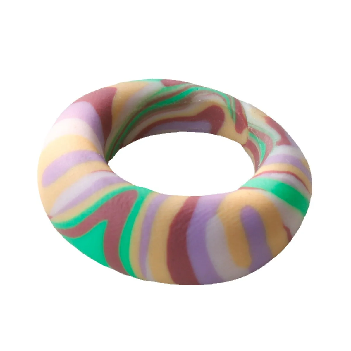 

New Korean Charm Acetate Colorful Acrylic Resin Stripes Pattern Thick Rings For Women Boho Fashion Geometric Oval Twist Rings