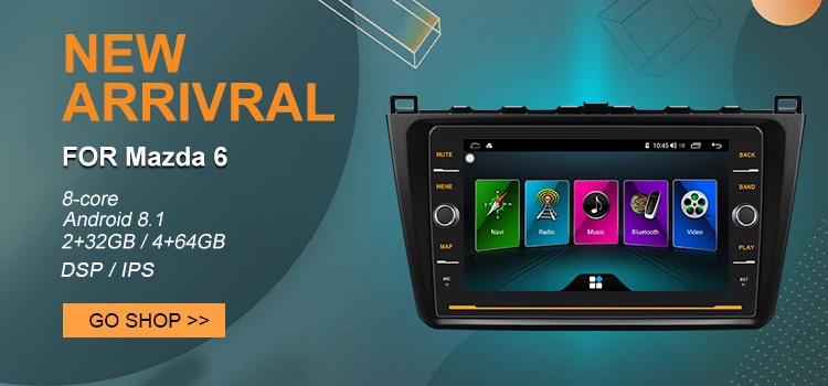 Автомобильный Радио мультимедийный плеер для Mazda 6 Gh 2008- 2Din Android 9,0 Авторадио gps навигация мазда 6 II Ультра магнитофон