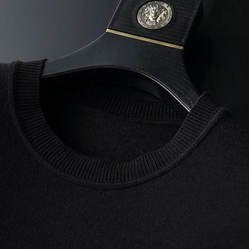 2022 new winter thickness pullover men o neck solid long sleeve warm slim sweaters mens sweater pull male clothing cotton wool free global shipping