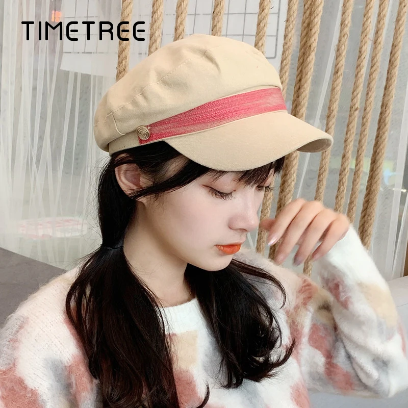 Модные женские темно синие береты повседневные кружевные хлопковые облегающие