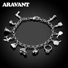 2020 Новые 925 серебряные шармы браслеты для женщин Свадебные украшения