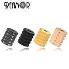 REAMOR позолоченные бусины из нержавеющей стали с ЧПУ 1,8 мм Размер отверстия мини Роскошные DIY аксессуары для металлический бисер украшения подходит для изготовления браслетов