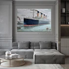 Корабль катер Титаник картина фильм фантазия гостиная домашний Настенный декор деревянная рамка Холст плакат