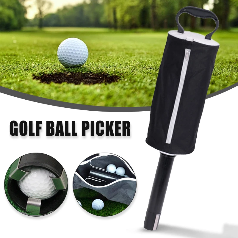 

Golf Ball Picker Detachable Ball Picker No Need to Bend the Ball Picker Collector and Canvas Bag jlrr