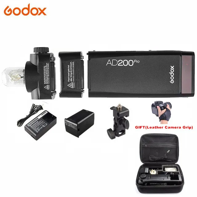 Вспышка Godox AD200 Pro AD200Pro 200Ws 2 4G стробоскоп 1/8000 HSS 500 полномощные вспышки 0 01 1 с
