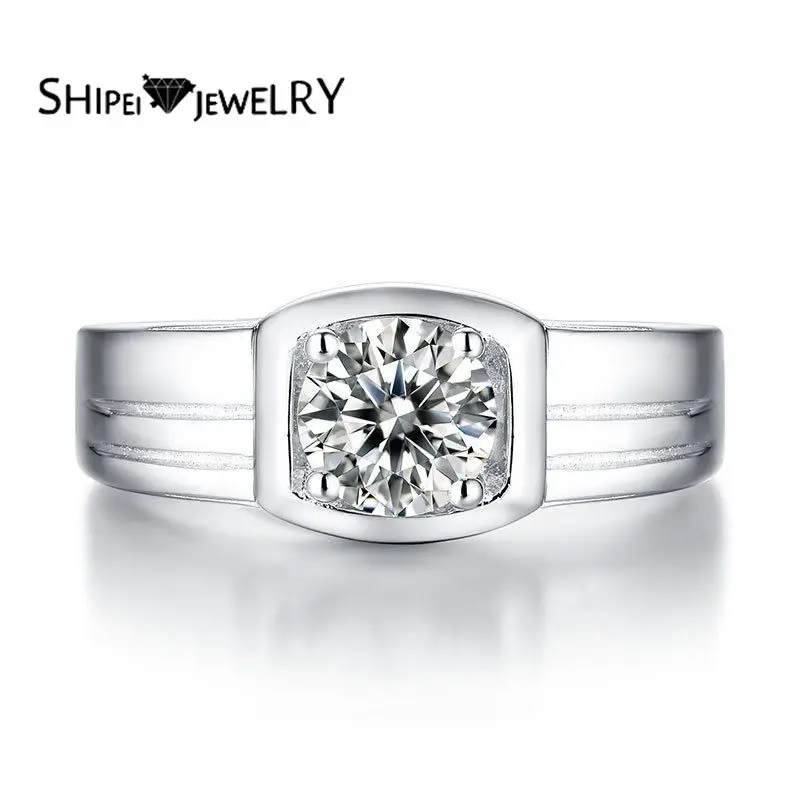 

Shipei Fashion 925 Sterling Silver White Greated Moissanite Diamonds Gemstone Wedding Fine Jewelry Engagement White Gold Rings
