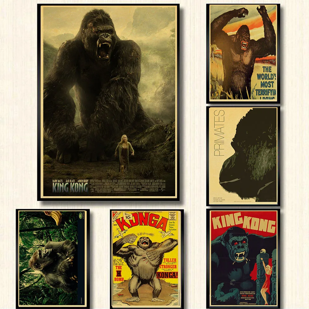 Забавные обезьянки/орангутанг Пижама плакат крафт бумага постер ретро