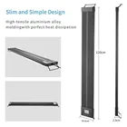 Светодиодный светильник для аквариума, 120 см48 дюймов, полный спектр, из алюминиевого сплава с выдвижными кронштейнами для аквариума с пресной водой