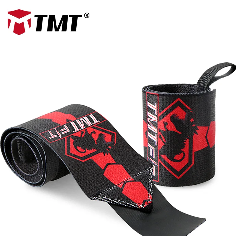 B49 Red TMT браслет для тяжелой атлетики, поддержка запястья, бандаж для фитнеса, спортзала, спорта, повязки на запястье, повязка на руку, пауэрлифтинг, Поддержка штанги, Кроссфит - Цвет: B49 Red