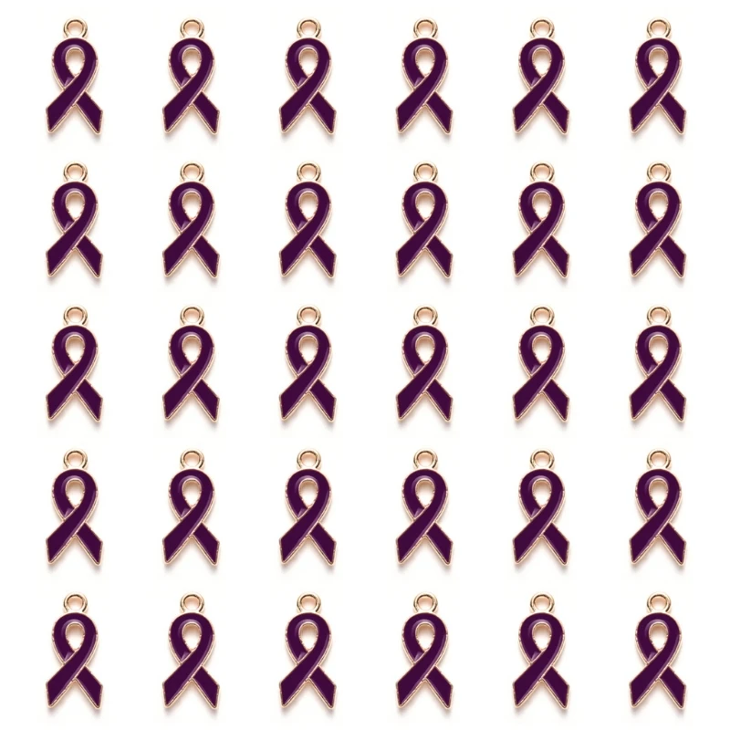 

Prevention Propaganda Ribbon Charm Ribbon Pendant for DIY Women Jewelry Necklace Bracelet Production