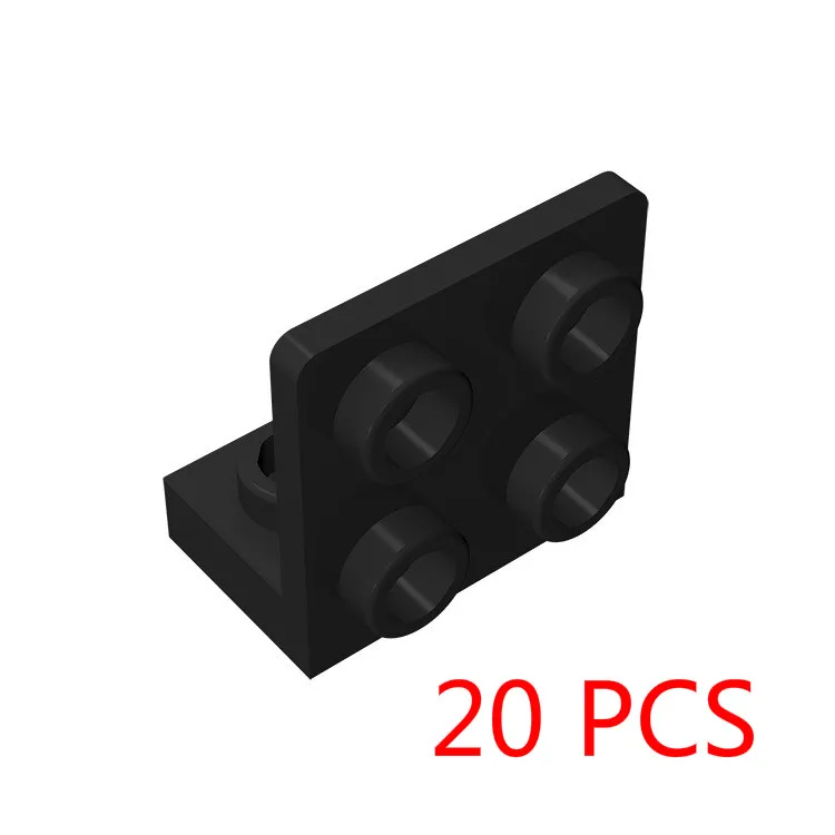 20 pcs black Фигурки, демонстрационная коробка, мини-фиги, чехол, маленькие кирпичи, опорная пластина, кронштейн, строительные блоки, фигурка, подставка, опорная пластина, игрушки для детей - Цвет: 20 pcs black