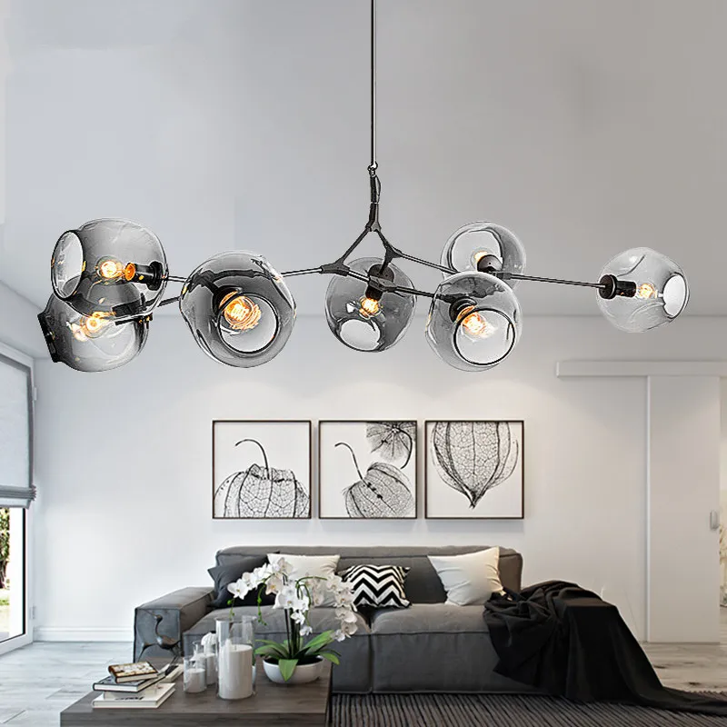 Современные люстры освещение шариковая Подвесная лампа золотая металлическая