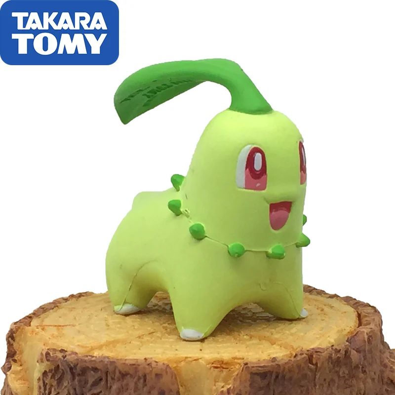 Подлинная кукла Покемон Takara Tomy MC Chikorita модель Фигурка Игрушки коллекционные