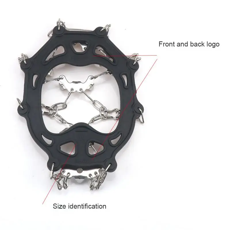 

Quality Outdoor Climbing Antiskid Crampons Winter Walk 19 Teeth Ice Fishing Snowshoes Manganese Steel Slip Shoe Covers