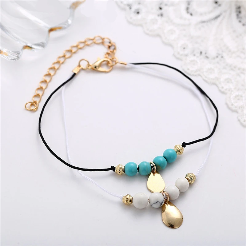 Женский винтажный браслет 2 шт./лот ручной в богемном стиле из натурального