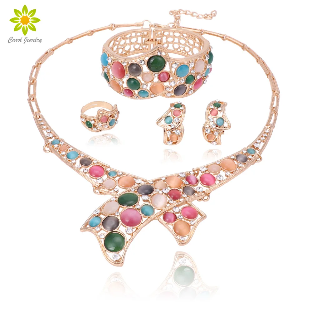 Комплект из колье и серёг с бусинами в африканском стиле | Украшения аксессуары