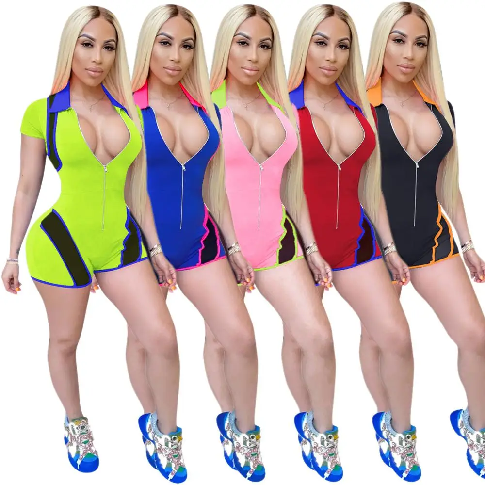 

European and American hot summer women's clothing sexy fashion mid waist multicolor shorts slim tight pants women's jump wholesa