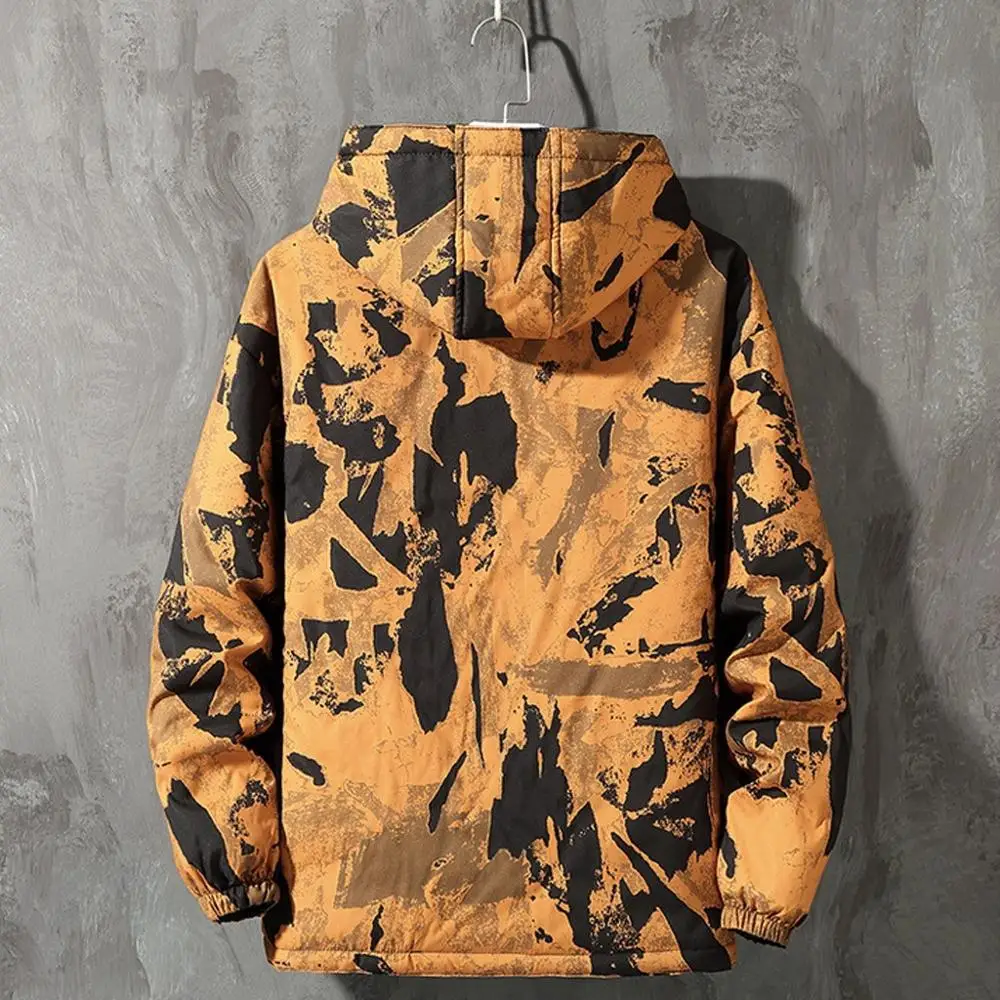

Men's Autumn Casual Fashion Camouflage Printed Hoodie Two-sided Wear Jacket Coat zipper hooded jacket cotton clothing XL jaqueta