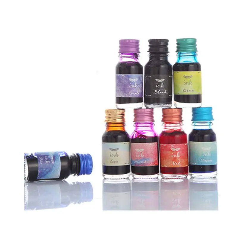 

Wooden Caligraphy Dip Pen Hook Line Signature Fountain Pens with Ink Nibs Set Offices School Stationery Gift