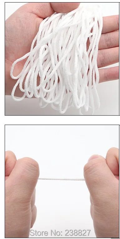 Seam DIY Clothing Craft Accessories Mouth Mask Elastic Band for Masks Rope Rubber Bands String Ear Cord Sewing Strap Round Flat | Дом и сад
