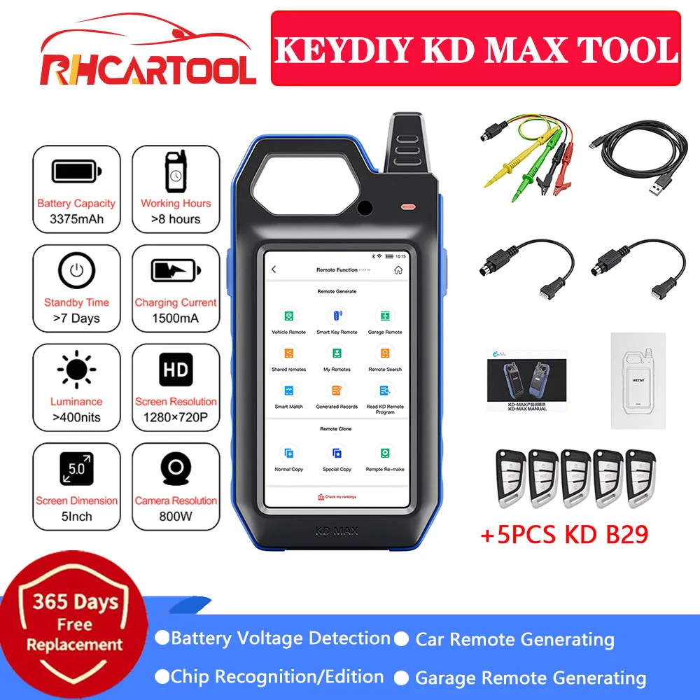 

OBD2 KEYDIY KD MAX Car Key Programmer Auto Remote Generator / Chip Reader / Frequency Tester Mutil-functional KD Best KEY MAX