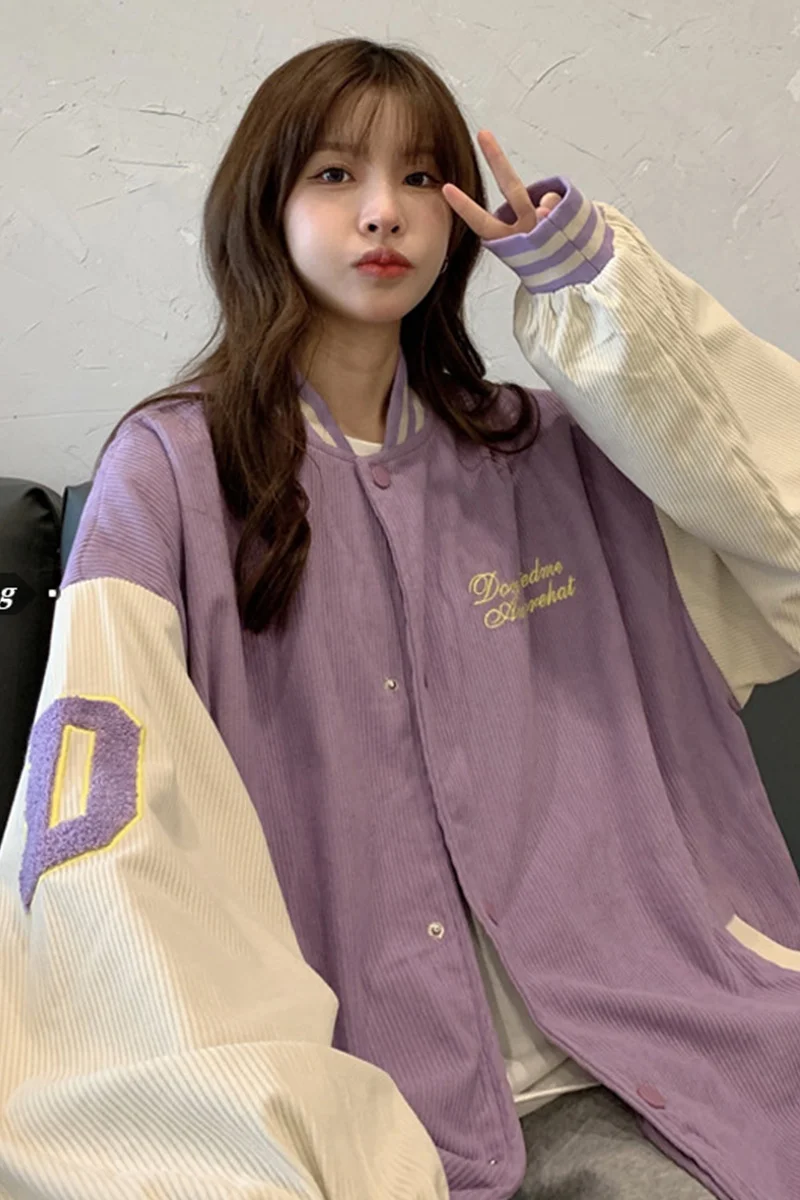 Женская бейсбольная куртка весна-осень 2021 новые корейские куртки Y2k свободная и