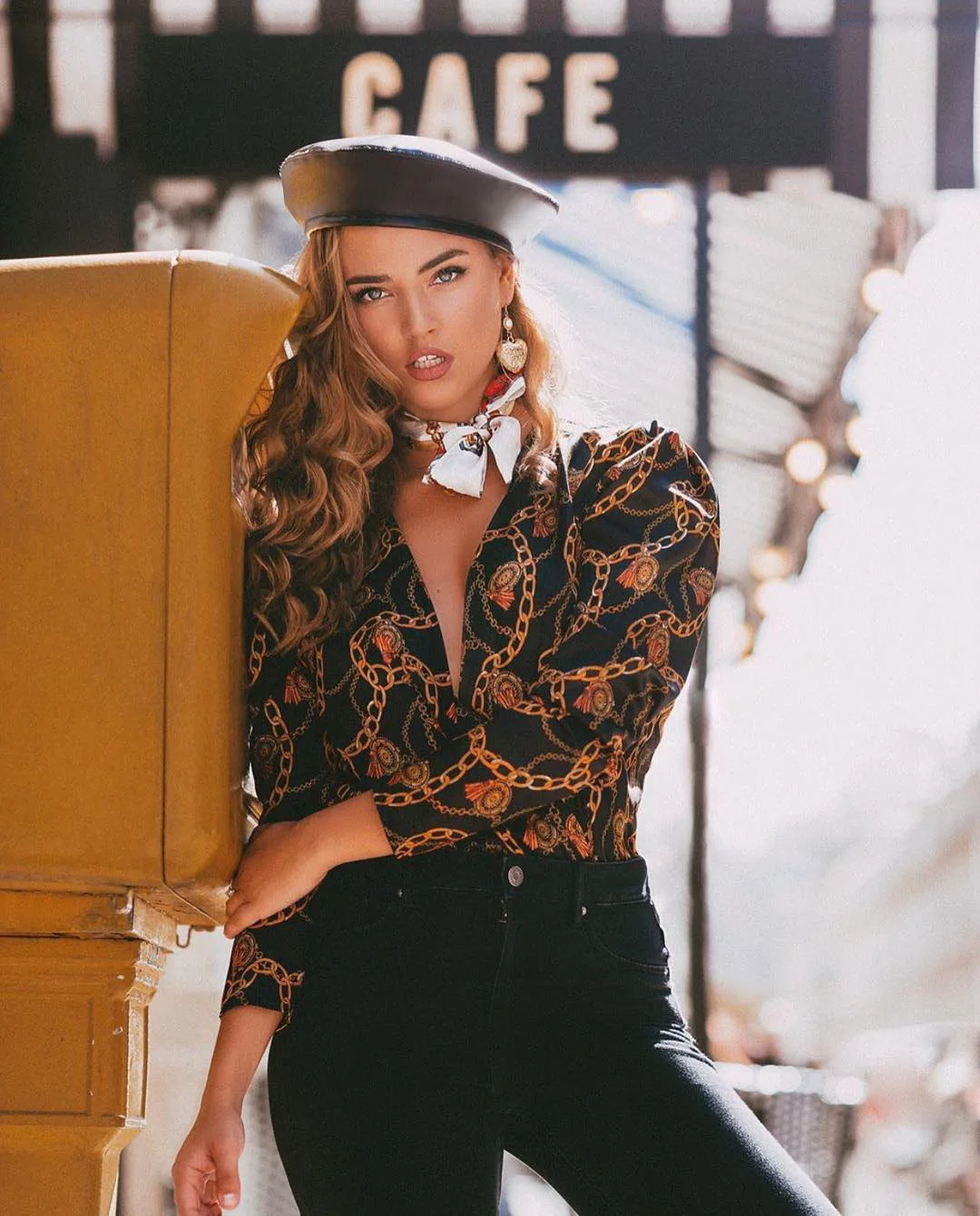 Женская винтажная блузка-рубашка с принтом в виде цепочки и пароля модная блузки