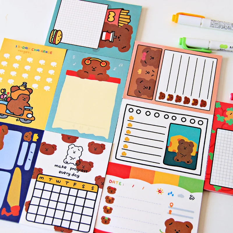 Мохамм 1 шт. милый медведь блокнот для записей студенческий справочник товары