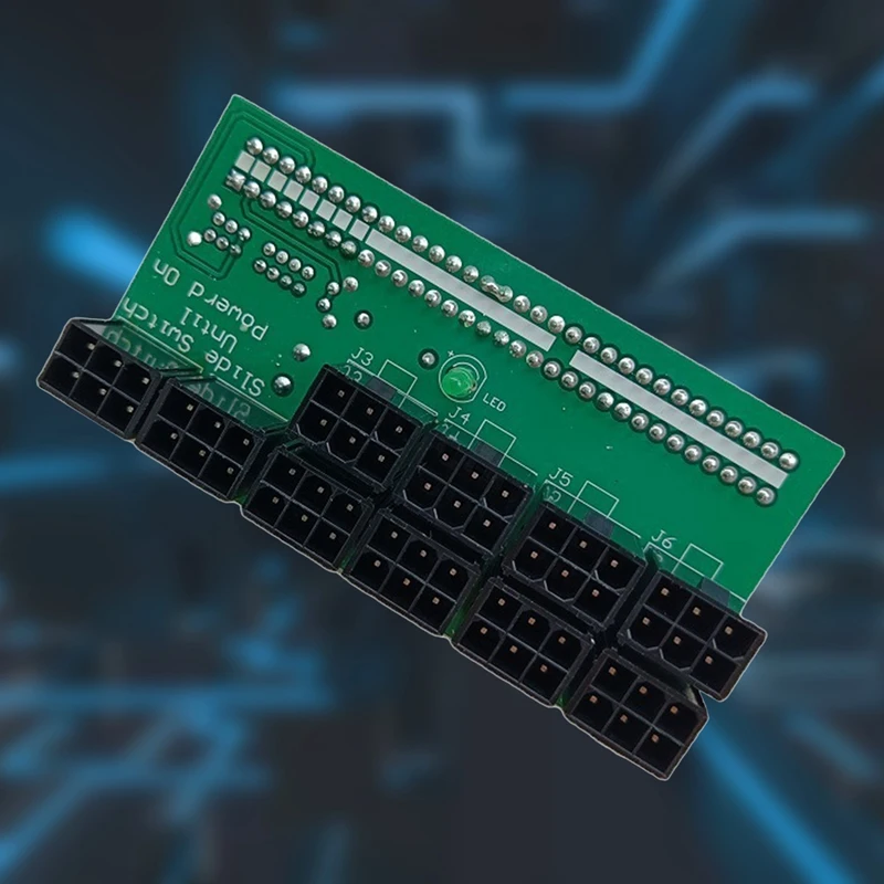 Коммутационная плата 1600 Вт для сервера майнинга Ethereum ETH ZEC блок питания GPU PSU 10x6Pin Hub