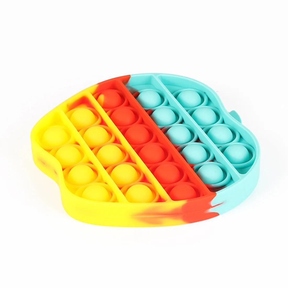 

Rainbow Pops It Free Shipping Squeeze Sensory Push Bubble Fidget Toy Soft Silicone Antistress Autism Toy For Adults Kids Gift