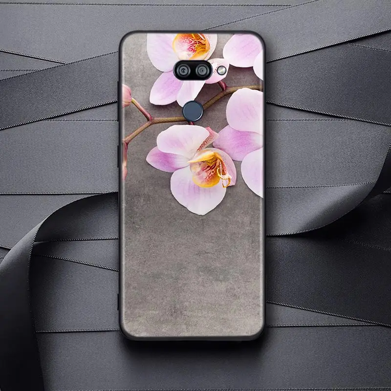 

Orchid Flowers For LG K22 K71 K61 K51S K41S K30 K20 K50S K40S Q60 V60 V50 V40 V35 V30 G8 ThinQ Black Phone Case