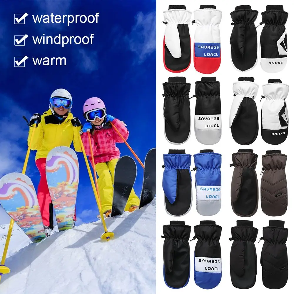 

Лыжные Нескользящие Зимние перчатки для взрослых для снега сноуборда лыж рукавицы с длинным рукавом ветрозащитные водонепроницаемые