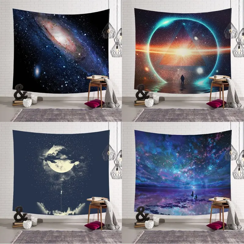 Настенный Гобелен 3D домашний декор с изображением планеты фон настенная ткань