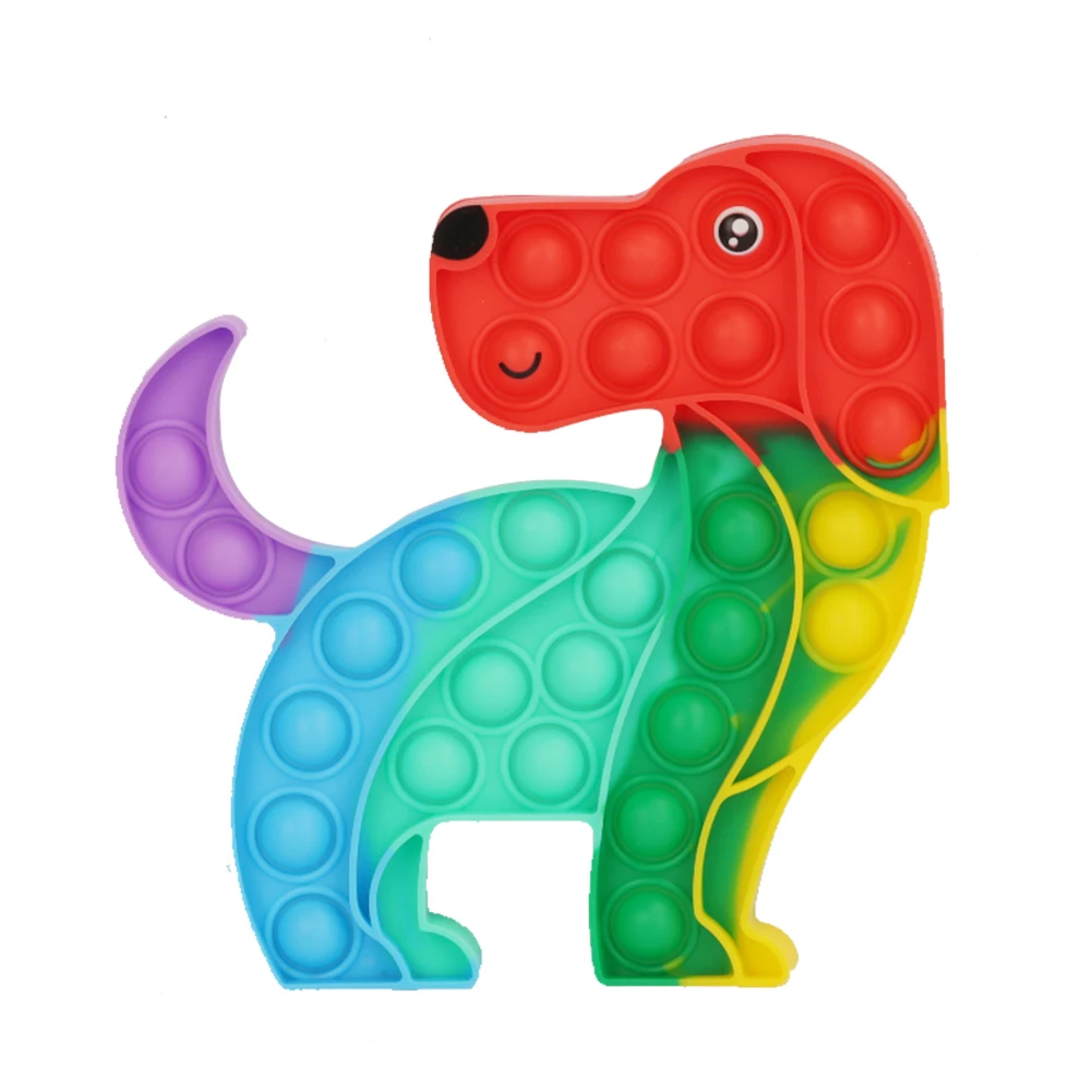 

Cartoon Dog Push Bubble Fidget Toy Pendant Sensory Toy Anti-stress Relaxing Fidget Autism Toys Adults Kids Stress Relieve Toys