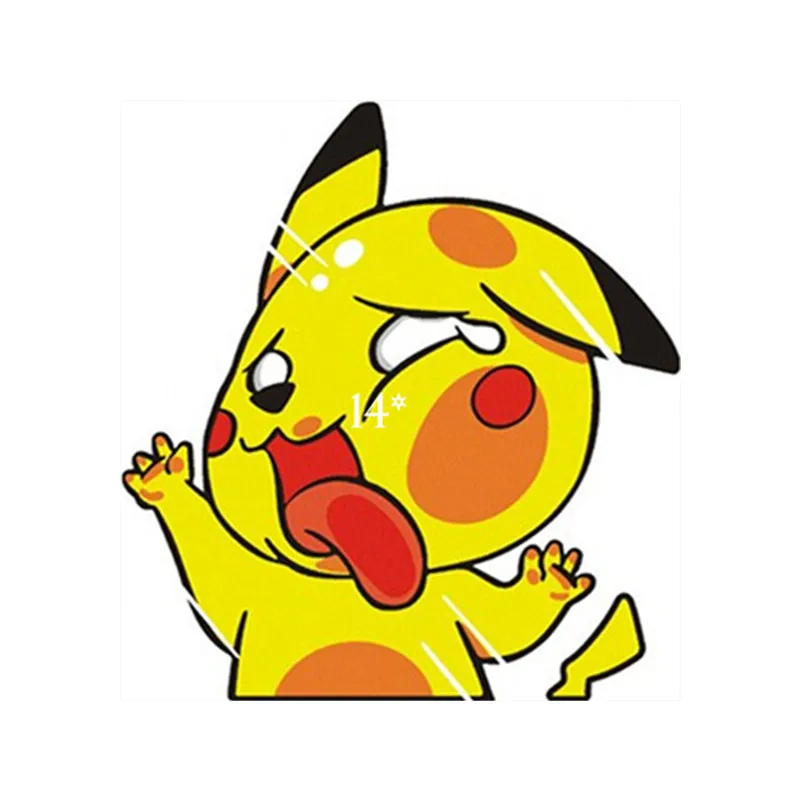 Детские предупреждающие стикеры в машину забавные наклейки Pokemon Pikachu из стекла 3d