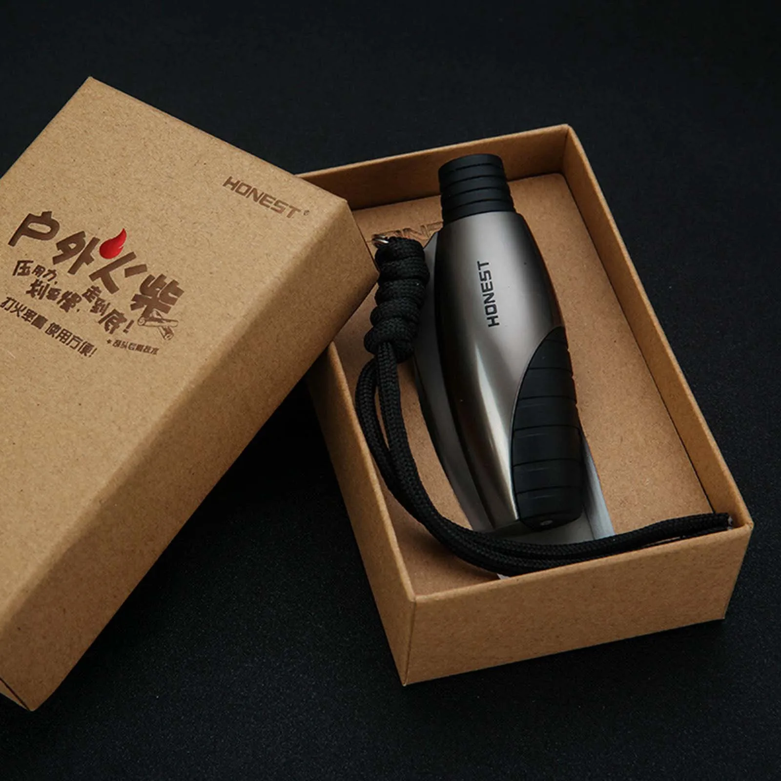 

Outdoor million matches Lever Waterproof Portable Lighter Bottle Keychain With Containing Cotton Core With sling For Home Decor