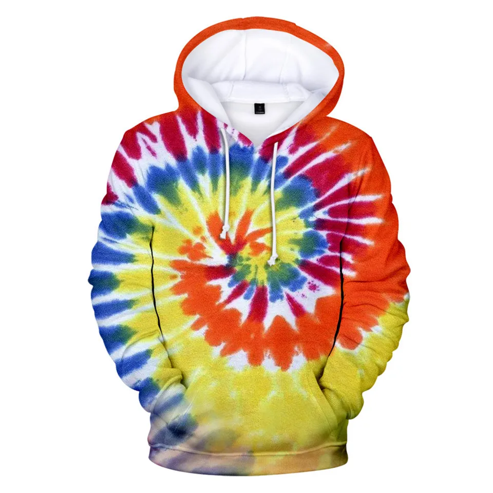 3D Printed Tie Dye Flashbacks Hoodie Mens Colorful Psychedelic Hoodies Sweatshirt Girls Oversized Pullover womens sweetshirts