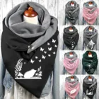 Модный зимний шарф, женские теплые мягкие шали и палантины на пуговицах с принтом, повседневные теплые шарфы, шали для женщин