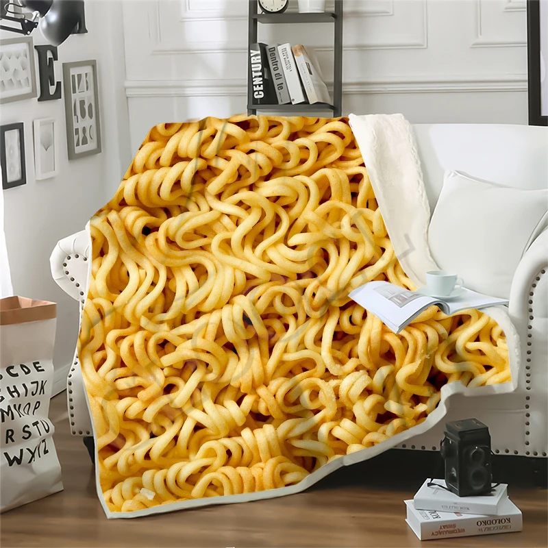 Популярное итальянское одеяло для гурманов рамен с 3D принтом ручная работа лапша