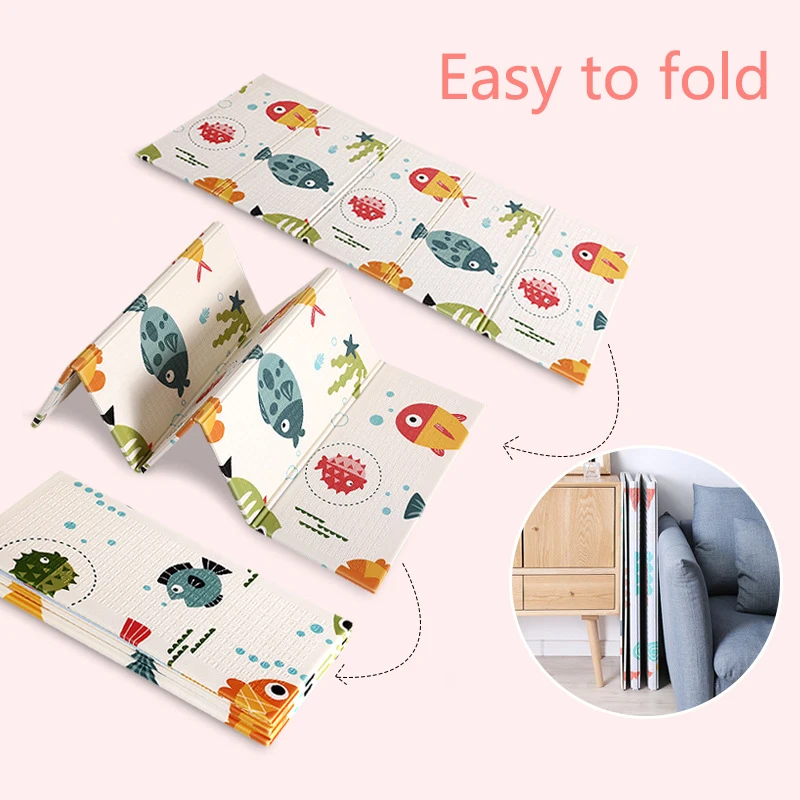 Игровой коврик XPE для детей 1 см Толстый Складной детский ползания | Игрушки и