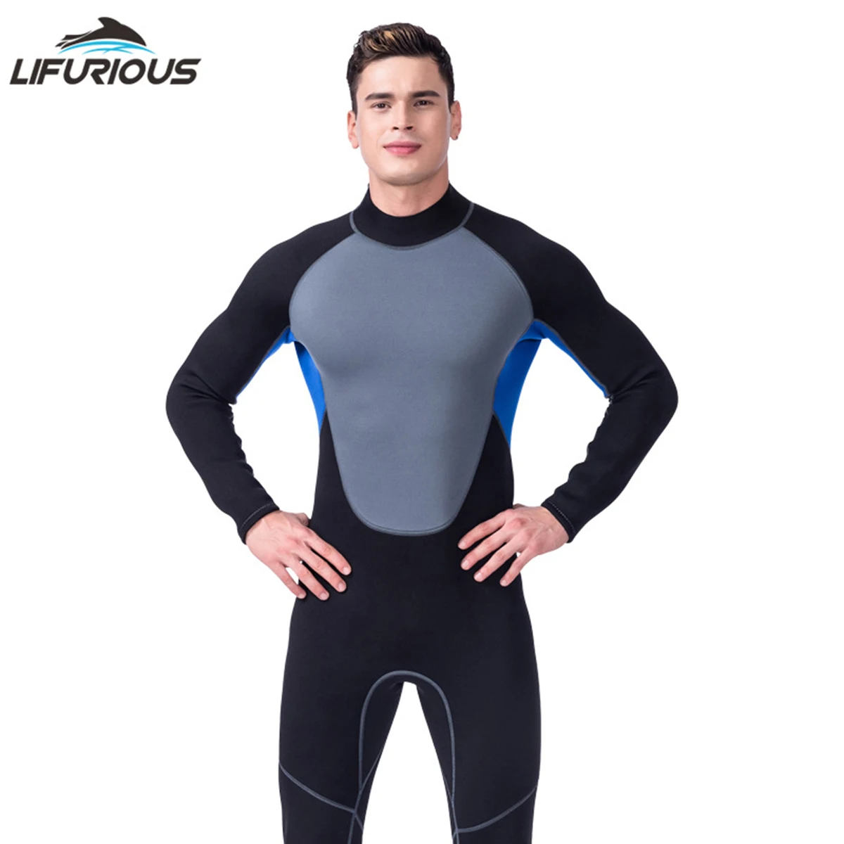

Breathable Neoprene Swim Wetsuits Men's Diving Suit Siamese Scuba Snorkel Swimsuit Spearfishing Surfing Jumpsuit for Cold Water