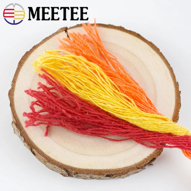 

15mx6mm Colored 100% Cotton 3 Shares Twisted Cords DIY Craft Rope For Bag Belt Decor Cord Ropes Sewing Accessories KY338