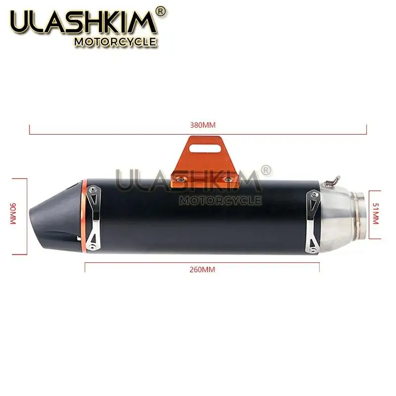 

Motorcycle Full Exhaust Muffler Middle Link Pipe Full System Slip On For kawasaki ER6N ER6F NINJA650R Ninja650 Z650 2012-2016