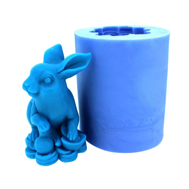 Силиконовая форма для мыла с кроликом, сделай сам, 3D, резная форма для соли