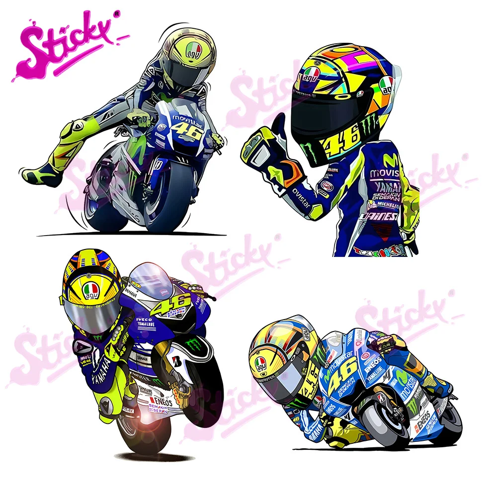 STICKY Motorcycle Racing Racer Anime Badge Brand Car Sticker Decal for Bicycle Accessories Laptop Helmet Trunk Stickers | Автомобили и