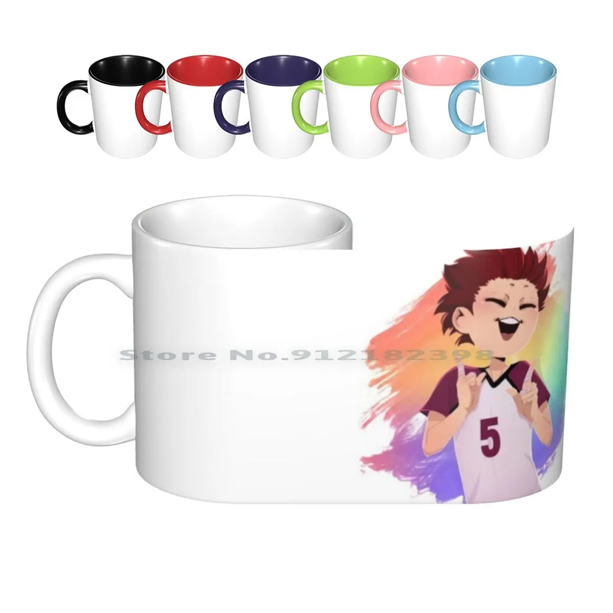 

Haikyuu! Tendo керамические кружки, кофейные чашки, Кружка для молока и чая, Haikyu Haikyuu Tendo, волейбол, аниме, милый креативный трендовый винтажный пода...