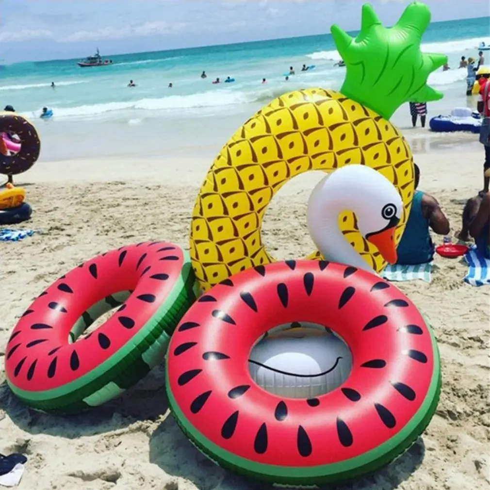 

Summer Outdoor Activities Inflatable Watermelon Swimming Ring Pool Buoy Mattress PVC Summer Seat Ring Toy Adult Children