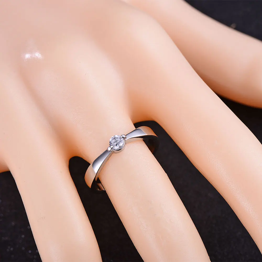 Женские обручальные кольца WAWFROK серебристые из нержавеющей стали 316l с кубическим